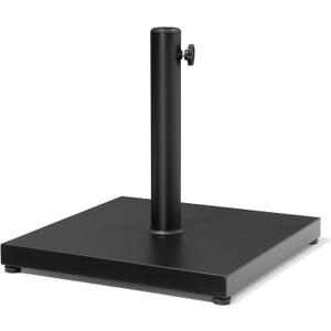 43lb Patio Umbrella Base Stand, Outdoor Square Concrete Stand Heavy Duty Market Umbrella Pole Holder, Black