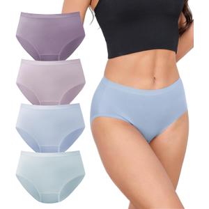 DAVID ARCHY Womens Underwear, Bamboo Rayon Women's Briefs Moisture Wicking Panties, Soft & Breathable Ladies Underwear Pack. Medium