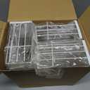 Menkxi 3 Pcs Magnetic or Adhesive Refrigerator Organizer Magnetic Baskets Kitchen Holder for Refrigerator Metal Shelf Rack Storage with 2 Types of Installation(White)