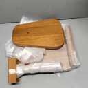 MH London Sammy C-Shaped 22" Solid Wood Side Table, Mid Tone Honey, 12" x 15" x 22"
