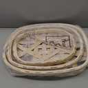 Maxcheck 3 Pcs Rustic Tobacco Baskets Decoration Vintage Woven Wooden Nesting Trays Decorative for Home Rustic Kitchen (18.9 x 12.6'', 15 x 11'', 12.6 x 8.7'')