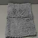 FRESHMINT Chenille Bathroom Rugs Mat 24"x17", Non-Slip Bath Mat for Bathroom Floor & Bathtub, Washable Shower Shag Bath Rugs, Soft Fluffy Thick Water Absorbent Microfiber Shower Mat, Gray Heather