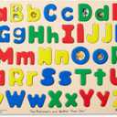 Melissa & Doug Upper & Lower Case Alphabet Letters Wooden Puzzle - 52 Pieces, 18.9 Inches X 12.2 Inches