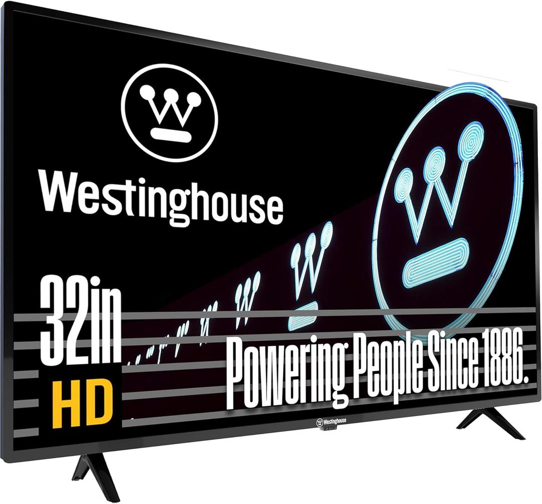 Westinghouse 32 Inch TV, HD LED Small Flat Screen Non-Smart Television, Works with Fire Stick, Roku, Apple TV, TiVo, Xumo, and Streaming Devices
