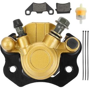 FVRITO Brake Caliper and Pads for 110cc 125cc 150cc 200cc 250cc 196cc 6.5HP Coleman kt196 yerf dog gx150 Kandi Baja RTK200 Go Kart Dune Buggy Taotao Roketa Sunl Kazuma Chinese ATV Quad Golden