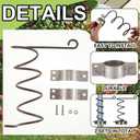 2 Pcs Automatic Chain Link Self Closing Gate Closer for Left and Right Swing Doors Suitable for 1-1/2" to 1-5/8" Diameter Door Frame Tubes, Pool, Pet Gate or Any Chain Link Closer