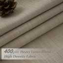 Burlywood Birch Pinch Pleated Blackout Linen Two Layer Bedroom Window Curtains 95 Inches Long 2 Panels Set, Memory Trained Country 94-96 Inch Insulated Noise Reducing Black Out Curtain 40W x 95L