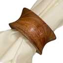 Napkin Rings Dining Table Napkin Holder, Classic Everyday Use Thanksgiving, Christmas Napkin Rings Buckles,Festive Party Gift Farmhouse for Table (Set of 12, Brown Concave)