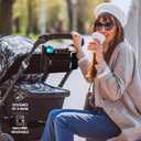Swanoo Stroller Caddy Organizer With Cup Holder, Non Slip Straps Bag for Phone, Pet Stroller Accessories, Universal Fits Uppababby Vista v2 Wonderfold Wagon, Doona and More