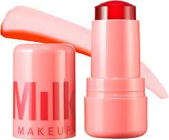 Milk Makeup Cooling Water Jelly Tint – LongLasting Sheer Lip + Cheek Stain with Firming Vegan Collagen + Hydrating Aloe – Transfer Proof, Buildable Lip Tint + Blush – Spritz (Coral), 0.17 oz