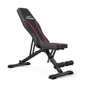 FLYBIRD Adjustable Bench,Utility Weight Bench for Full Body Workout- Multi-Purpose Foldable Incline Bench (Black)