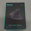 Ergonomic Mouse, LEKVEY Vertical Wireless Mouse - Rechargeable 2.4G Optical Vertical Mice : 3 Adjustable DPI 800/1200/1600 Levels 6 Buttons, for Laptop, Mac, PC, Computer, Desktop, Notebook etc, Black