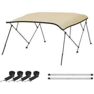 Naviskin 10 Optional Colors Available 3-4 Bow 13 Different Size Bimini Top Cover Includes Mounting Hardwares,Storage Boot with 1 Inch Aluminum Frame
