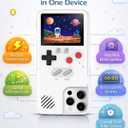 Game Phone Case, 168 Built-in Small Video Games, White, Compatible with iPhone 16 Pro Max