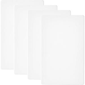 Single Screwless Blank Wall Plate Cover for Decorative Light Switch Outlet Dimmers GFCI Receptacle 1-Gang Electrical Faceplate White (4-Pack)
