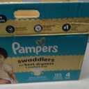 Pampers Swaddlers Diapers, Size 4 (15-34 lbs), 120 Count, Absorbent, Keeps Baby Dry and Comfortable, Skin Safe Disposable Baby Diaper 