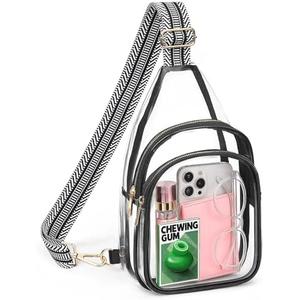 HULISEN Clear Sling Bag for Stadium Events, Clear Purse for Women, Stadium Approved Crossbody Handbag for Concerts Sports Fan