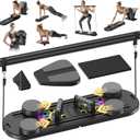 Pilates Board,Foldable Pilates Reformer Equipment with Timer, Multi-Purpose Portable Pilates Reformer Machine Home Pilates Kit for Home Workout,Fitness,Exercise,Abs (Black)