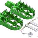 Foot Pegs Motorcycle Footpeg Footrest CNC Universal Compatible with CRF XR 50 70 110 M2R SDG DHZ SSR KAYO Pit Bike -Green