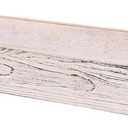 Rustic Wooden Serving Trays Rectangular with Handle, Ottoman Tray for Living Room 16 Inch Long for Serving Wine(whitewashed)