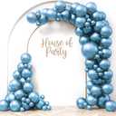 2 x HOUSE OF PARTY Metallic Blue Balloons - Blue Balloon Garland, 5/12/18 Inch Blue Metallic Balloons for Graduation Decorations, Wedding & Baby Shower Party Supplies
