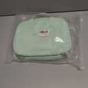 Travel Makeup Bag for Women, Large Capacity Cosmetic Bags for Girls, Compact Pouch Make up Organizer, Waterproof Toiletry Bag with Divider and Handle (Green2)