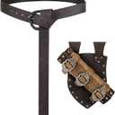 Adjustable Medieval Sword Belt Frog, Viking Sword Holster, Renaissance Belt for LARP, Knights & Pirate Cosplay (Brown)
