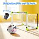 VangeBow Toddler Soccer Goal Set with Soft Plush Cow Ball and Mini Net