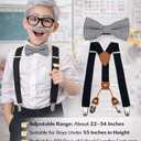 Old Man Costume 1920s Accessories 100 Days of School Set  Grandpa Halloween Dress Up (Black)