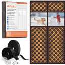 MAGZO Cold Weather Door Draft Curtain with Perspective Window, Fits 36" x 96" Door, Made of Upgraded Oxford and Cotton, Windproof Insulation Cover Blanket for Winter/Balcony, Keep Cold Out, Brown