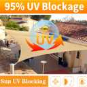 16' x 20' White Rectangle Sun Shade Sail Canopy Durable Fabric UV Block Awning, We Make Custom Sizes
