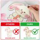 4 x 6 Sheets Happy Easter Window Clings, Double-Sided Reusable Oil Painting Bunny Eggs Window Decals for Glass, Mirror, Party Home Decor (Easter)