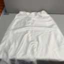 Skirt for Women Midi Length High Waist Silk Satin Elasticized Cheetah Casual Ladies Skirts, Small, White 