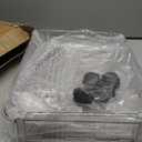 3 Tier Rolling Cart with Lockable Wheels, Clear Acrylic Utility Trolley with Handle, Heavy-Duty Storage Organizer for Kitchen Bathroom Nursery Laundry - Snack Book Craft Organizer (Clear)