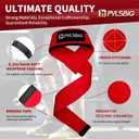 Lifting Straps, wrist straps for weightlifting, workout, Bodybuilding, Powerlifting & Deadlift -With 5mm Neoprene Pads & Anti-Slip Silicone -Extra Wrist Support for Weight lifting Men & Women