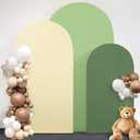 OurWarm Arch Cover Set of 3, 4FT 5FT 6FT Round Arch Backdrop Covers, Spandex Arch Stretchy Backdrop Cover Fabric for Birthday Party Baby Shower Wedding Arch Stand Decorations (Green Series)