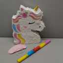 WERNNSAI Unicorn Piata - Unicorn Party Supplies Piata Bundle with Blindfold and Bat for Girls Kids Rainbow Unicorn Theme Birthday Party Game Decorations (15.7" x 12.2" x 3.1")