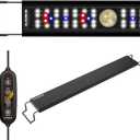 Aquarium Light, LED Fish Tank Light with Timer, Full Spectrum Freshwater Planted Aquarium Grow Lights with Moon Lights, Brightness Adjustable, Daylight/Moonlight Mode, Auto On/Off (12-17 in)