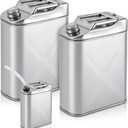 Blulu 2 Pack 5 Gallon Water Jug, 304 Stainless Steel Water Container Storage Can 20 L Portable Leak Proof Drinking Jug with Scientific Spout for Camping Outdoor Emergency Storage