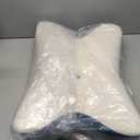 Cervical Pillow for Neck Pain Relief - Ergonomic Neck Pillow for Sleeping Contour Memory Foam Pillows for Neck Support, Orthopedic Bed Pillow for Side Back Stomach Sleepers (White & Blue)