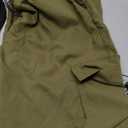 4 Pcs Halloween Cosplay Costume Party Wig Long Straight Orange Long Sleeve Crop Top Cargo Pants Waist Bag (Medium)