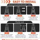 Garage Organization Hooks, 6 Pack Medium Wall Hooks&2 Straps for Hanging, Heavy Duty Storage with Anti-Slip Coating, Utility Hangers for Bike, Ladder, Broom, Garden Tools, Shed, Bulk Items, Ropes etc.