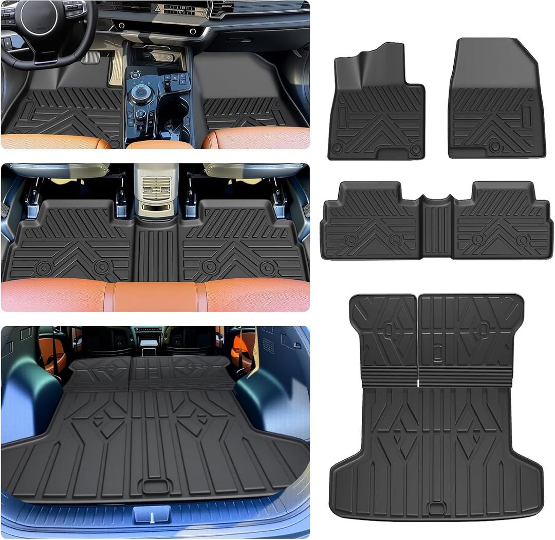 Floor Mats for 2026 Kia Sportage Gas 2023-2025, Full Coverage All Weather Floor Mat Trunk Cargo Liner with Backrest Protectors & for Sportage Accessories (No for Hybrid)