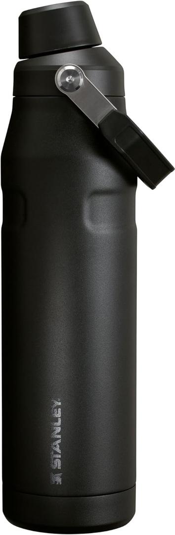 Stanley IceFlow Fast Flow Water Bottle 36 oz | Angled Spout Lid | Lightweight and Leakproof for Travel and Sports | Insulated Stainless Steel | BPA-Free | Black 2.0