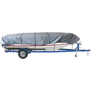 WFLNHB 210D Water Proof Heavy Duty Trailerable Boat Cover Replacement for Jon Boat-Grey 12ft Length, Beam Width to 56inches