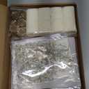 Fuyoooo 50 Sets Wedding Invitations Wraps Set Pre Folded Vellum Jackets for 5 x 7 Invitations Self Adhesive Gold Wax Seal Stickers Dried Baby's Breath Flowers Chiffon Silk Ribbon for Craft DIY