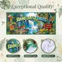 4 Pack Rainforest Waterfall Theme Towel 2026 Vbs Gifts Jungle Beach Towel with Mountain River Monkey Leopard Quick Dry Towels for Swimming Bath Travel Camping and Picnic, 12 x 39 inches