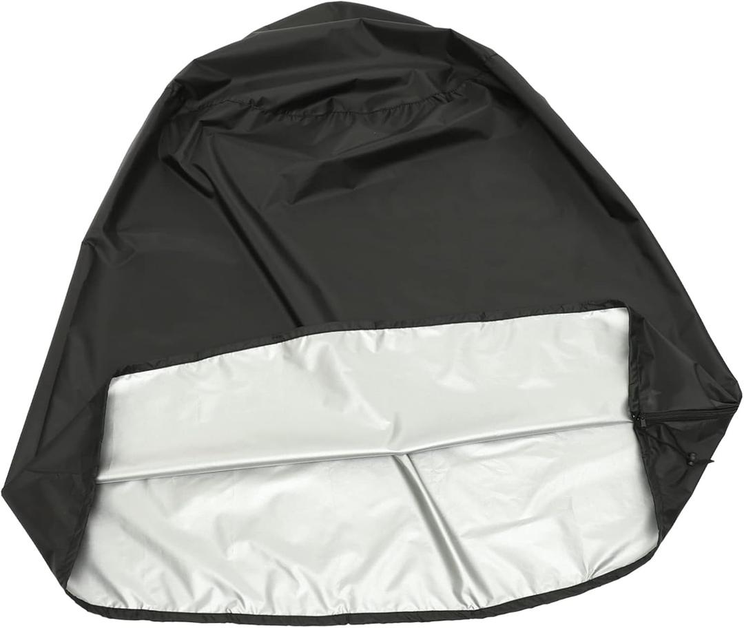 Garden Fountain Cover Oxford Cloth Protective Shield for Outdoor Use x Dustproof Winter Protector Drawstring for Fountains (Black)