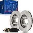 KAX Front Brake Kit, Carbon Fiber Ceramic Brake Pads and Rotors, Replacement for 2006-2011 Honda Civic 1.8L, Automotive Replacement Brake Kit (31311+D465A)