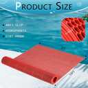 Tondiamo Drainage Pool Flooring Mats Swimming Pool Non Slip Mat PVC Splash Matting Mesh Hollow Doormat Roll for Outdoor Indoor Patio Restaurant Garage Kitchen Bathroom Bars(3 x 10 ft,Red)
